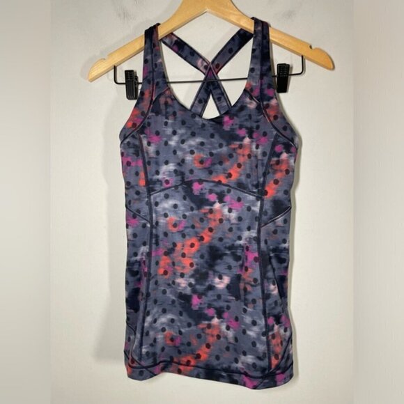 Lululemon Kanto Catch Me Tank Windy Blooms Regal Plum Multi size 6 - Picture 5 of 9